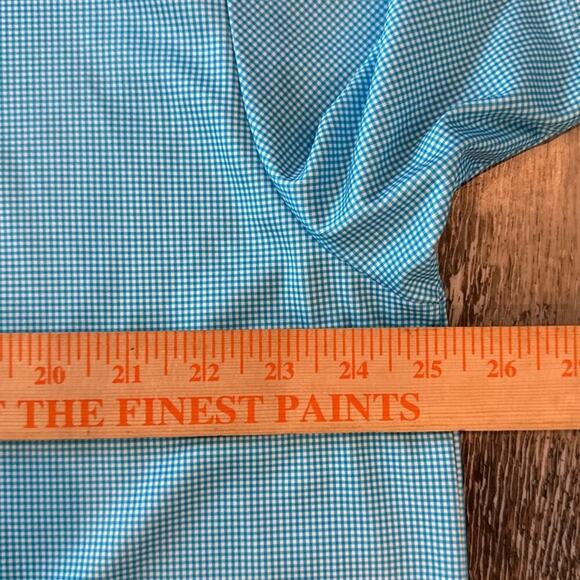 Pro Tour Coolplay Performance Polo Shirt Sz 2XLT Short Sleeve Gingham Split Hem - Picture 7 of 8